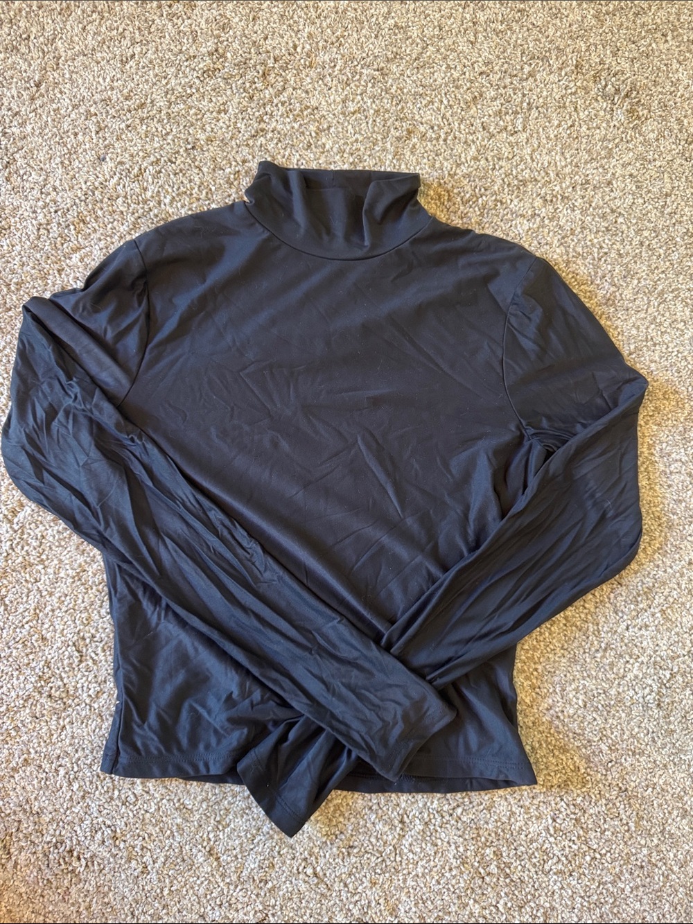 Abercrombie & Fitch Black Long Sleeve Mock Neck